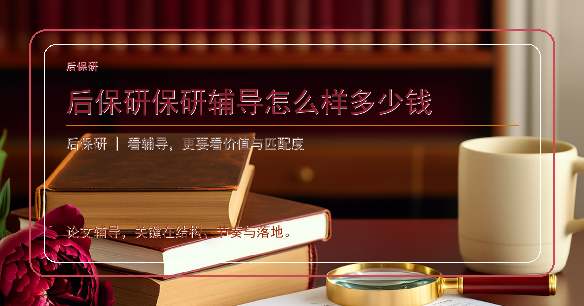 后保研保研辅导怎么样多少钱