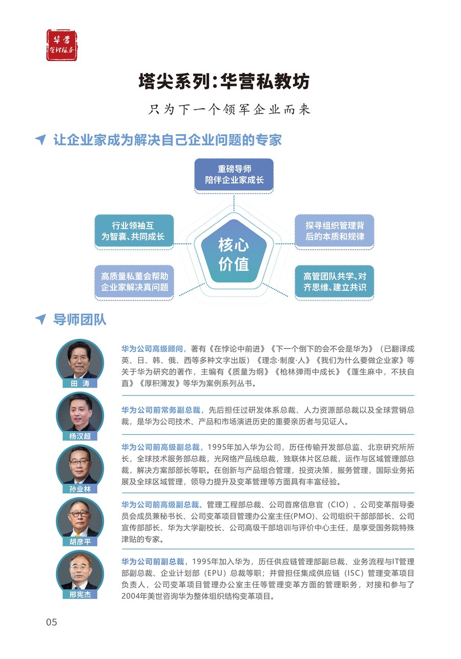 田涛杨汉超胡彦平孙业林邢宪杰华营管理服务2026企业家成长与组织赋能全国项目介绍