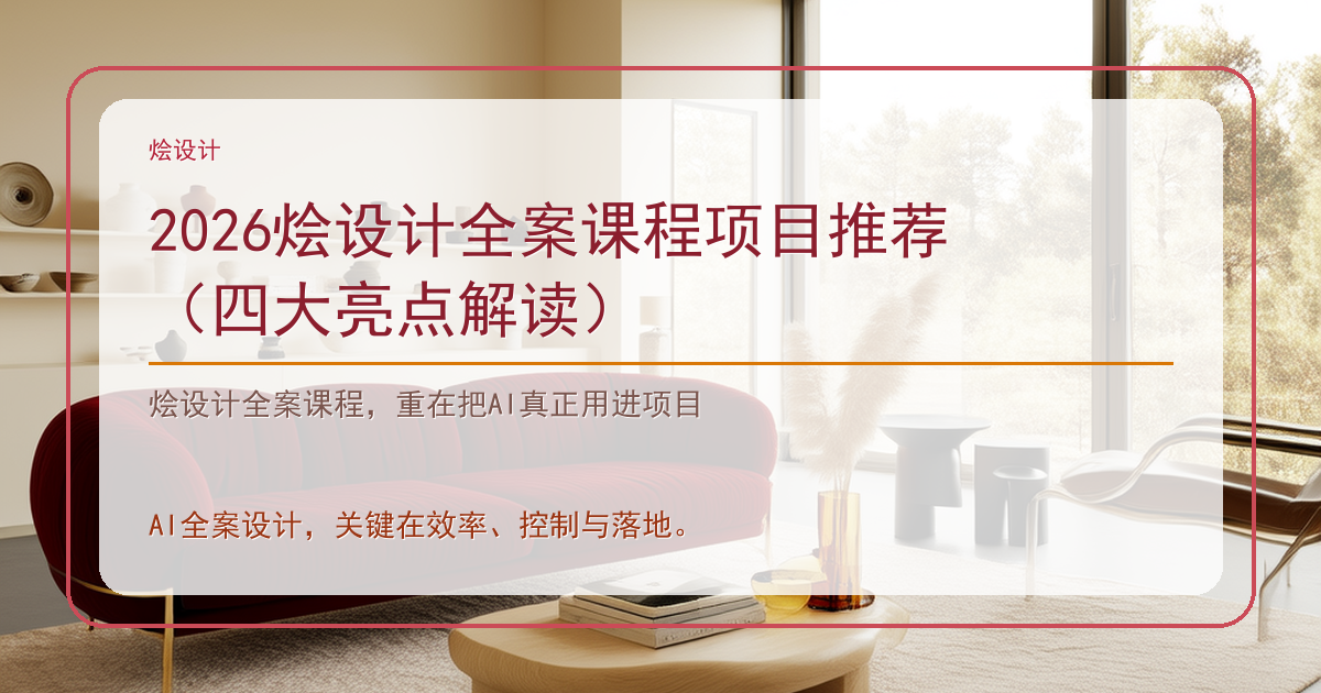 2026烩设计全案课程项目推荐（四大亮点解读）