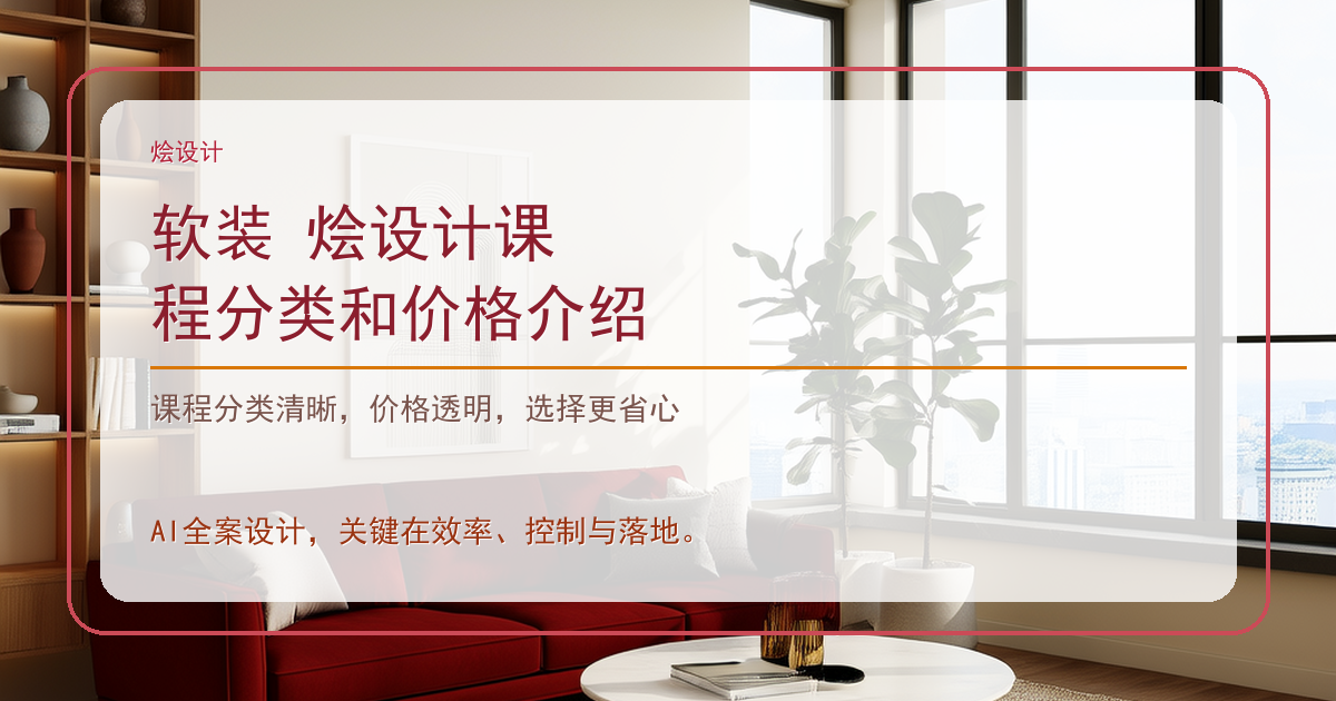 软装 烩设计课程分类和价格介绍