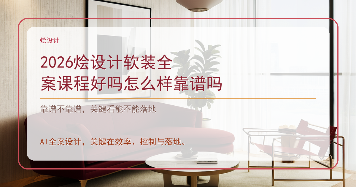 2026烩设计软装全案课程好吗怎么样靠谱吗