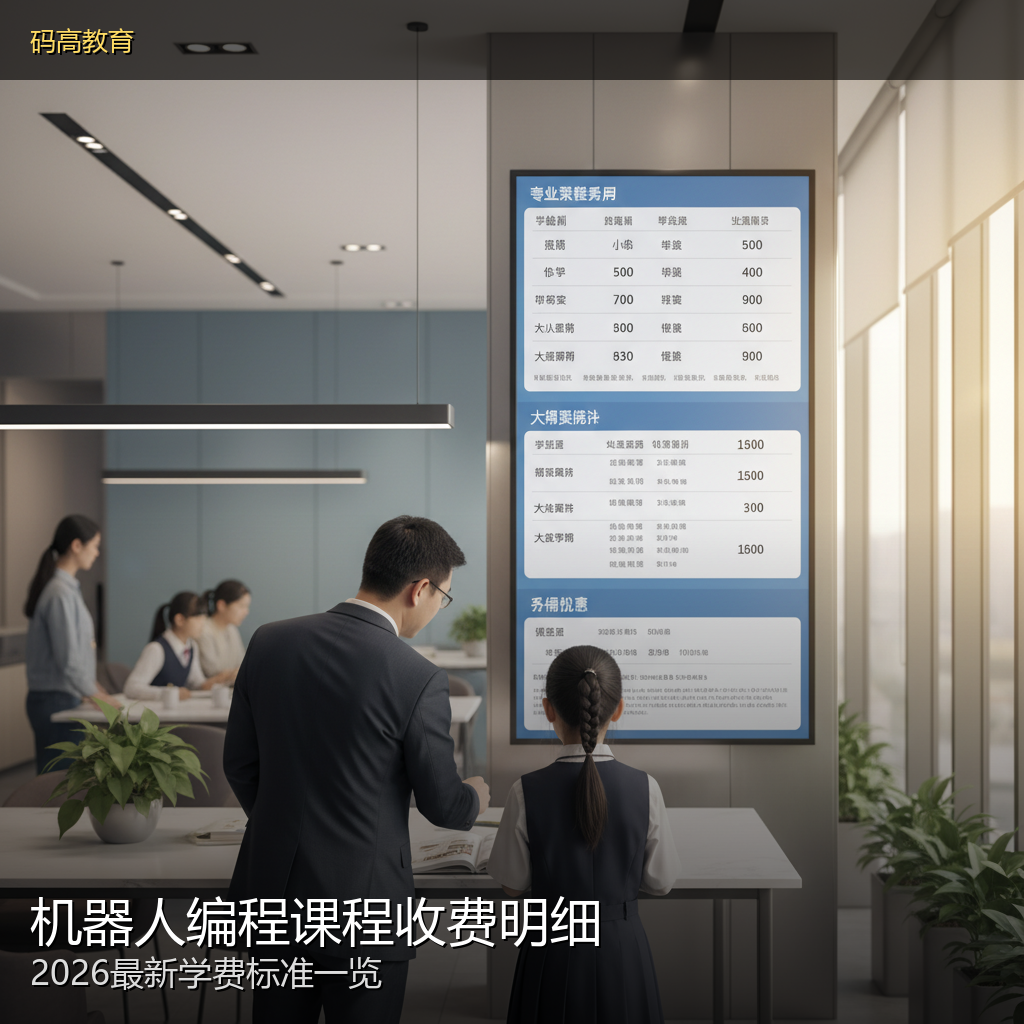 码高机器人编程学费多少钱?2026最新收费明细