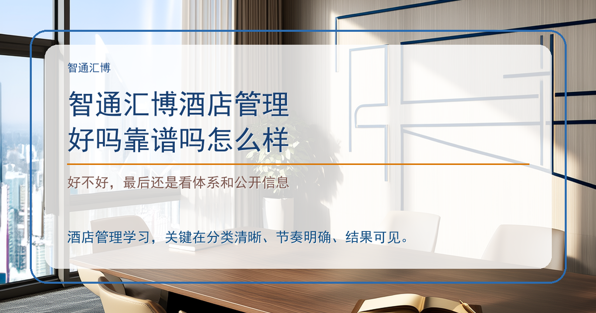 智通汇博酒店管理好吗靠谱吗怎么样